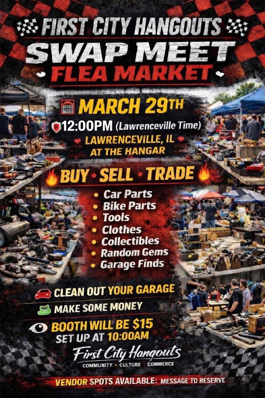 Upcoming First City Hang Out event flyer